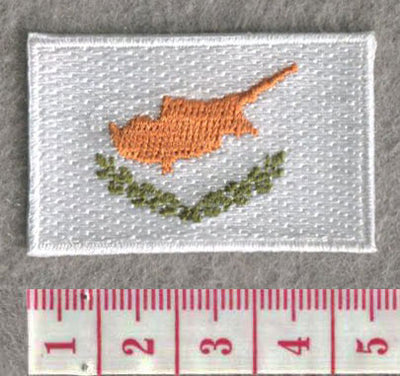 Cyprus Country MINI Flag 1.8"W x 1.102"H Patch