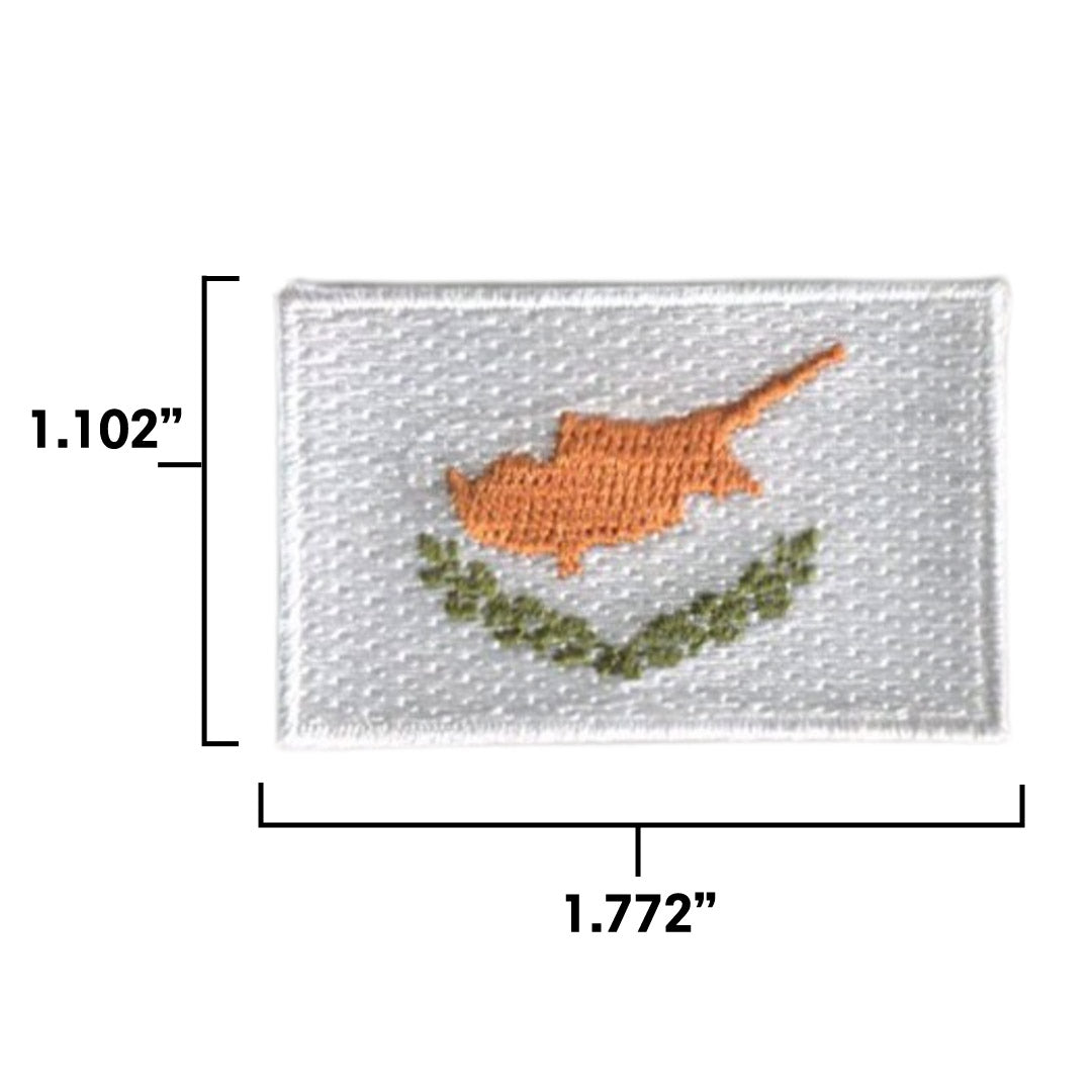 Cyprus Country MINI Flag 1.8"W x 1.102"H Patch