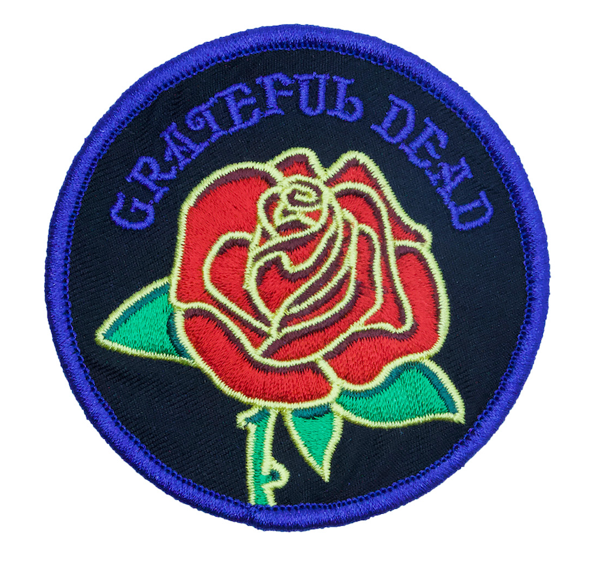 Grateful Dead Rose w/ Logo 3.6"x2.6" Patch