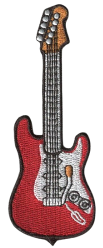 Electric Guitar patch 4H x 1. 5W (Not an Iron-on Patch!)