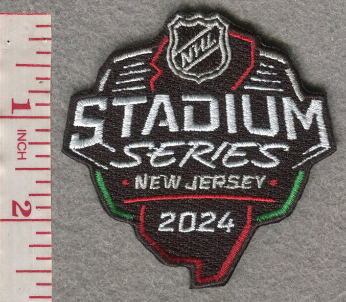 Official Licensed NHL 2024 Stadium Series New Jersey 2.75”W x 2.75”H Hook Patch