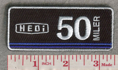 50 Miler Running Reflective 3.5"W x 1.5"H Patch