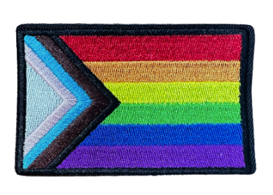 All Inclusive Pride LGBTQ+ Flag 3.5"W x 2.25"H Hook Patch