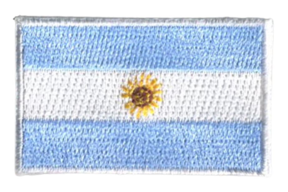 Argentina Country MINI Flag 1.8"W x 1.102"H Hook Patch