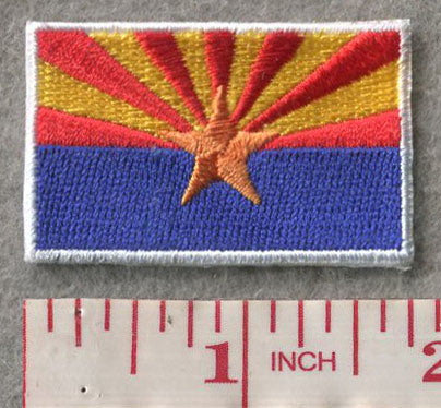 Arizona State MINI Flag 1.8"W x 1.102"H Hook Patch