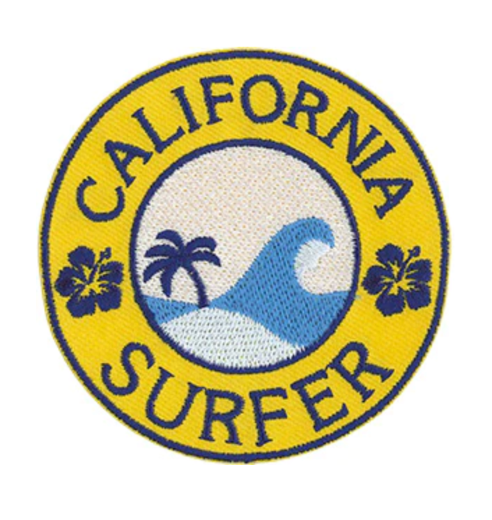 California Surfer Round hook-and-loop patch on a HEDiGEAR HEDi-PACK