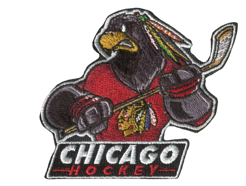 Officially Licensed NHL® Chicago Blackhawks Mascot hook-and-loop patch on a HEDiGEAR HEDi-PACK