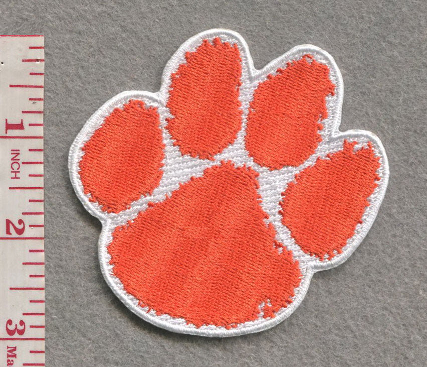 Clemson Paw 3.125”W x 3”H Hook Velcro Patch