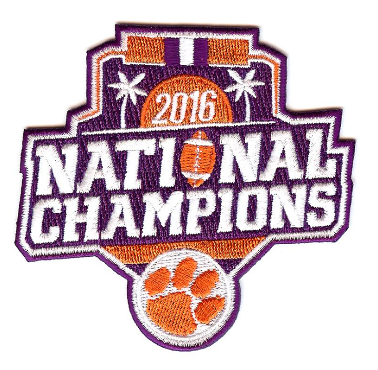 Clemson Tigers 2016 National Champions Patch