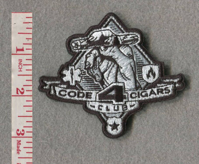 Code 4 Cigars 3.5"W x 3"H Hook Patch