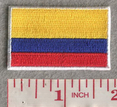 Colombia Country MINI Flag 1.8"W x 1.102"H Hook Patch
