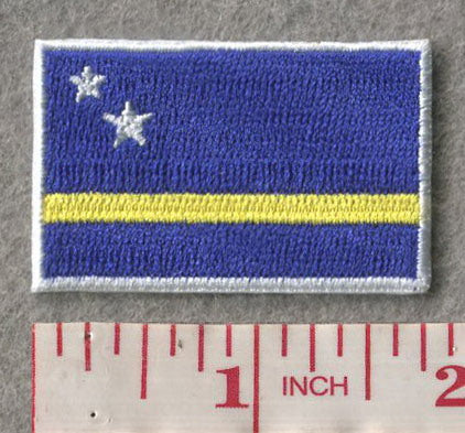 Curaçao Country MINI Flag 1.8"W x 1.102"H Patch