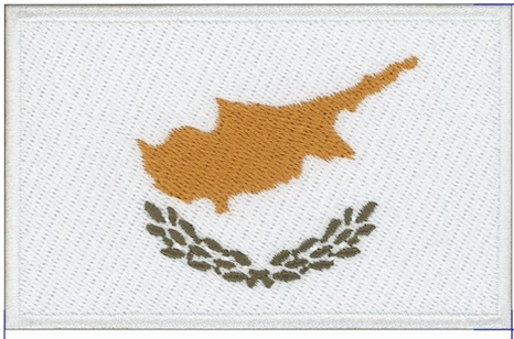 Cyprus Country Flag 3.5" x 2.25" Hook Patch