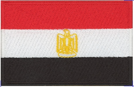 Egypt Country Flag Hook Patch