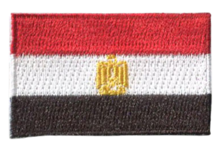 Egypt Country MINI Flag 1.8"W x 1.102"H Hook Patch