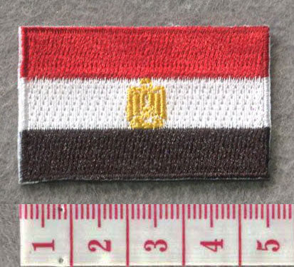 Egypt Country MINI Flag 1.8"W x 1.102"H Hook Patch