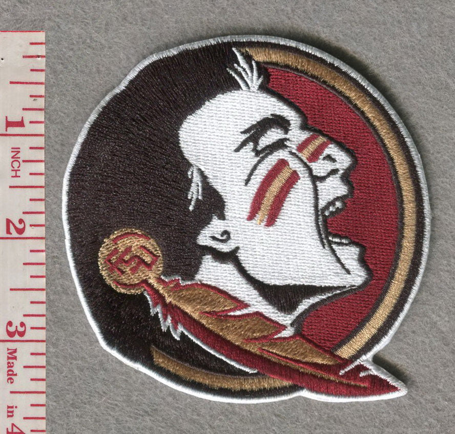 Florida State University Seminole Head Mark 3.625”W x 3.7" H