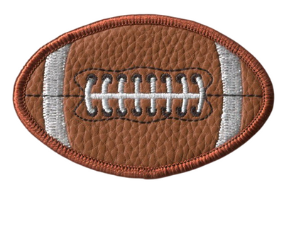 Football Patch 3" H x 1.65"W (Not an Iron-on Patch)