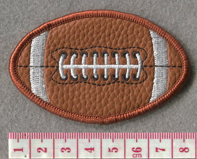Football Patch 3" H x 1.65"W (Not an Iron-on Patch)