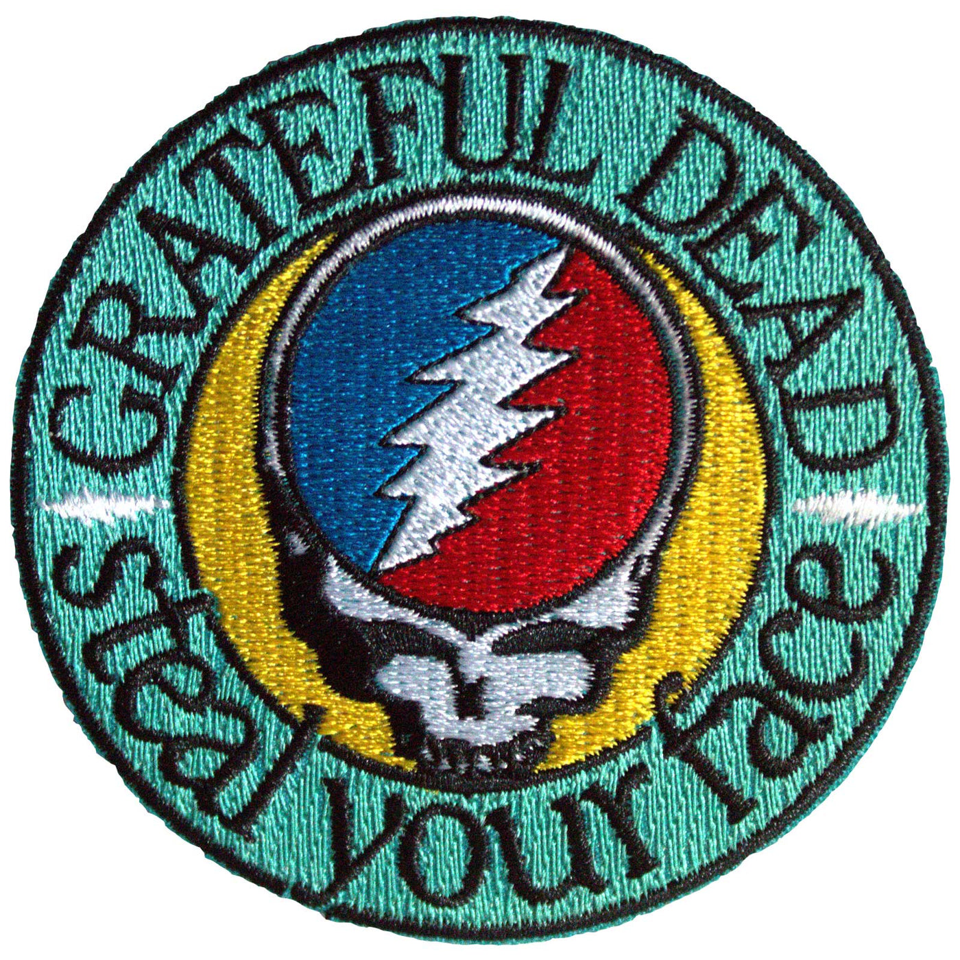 Grateful Dead Standard Patch: Steal Your Face Text Emblem