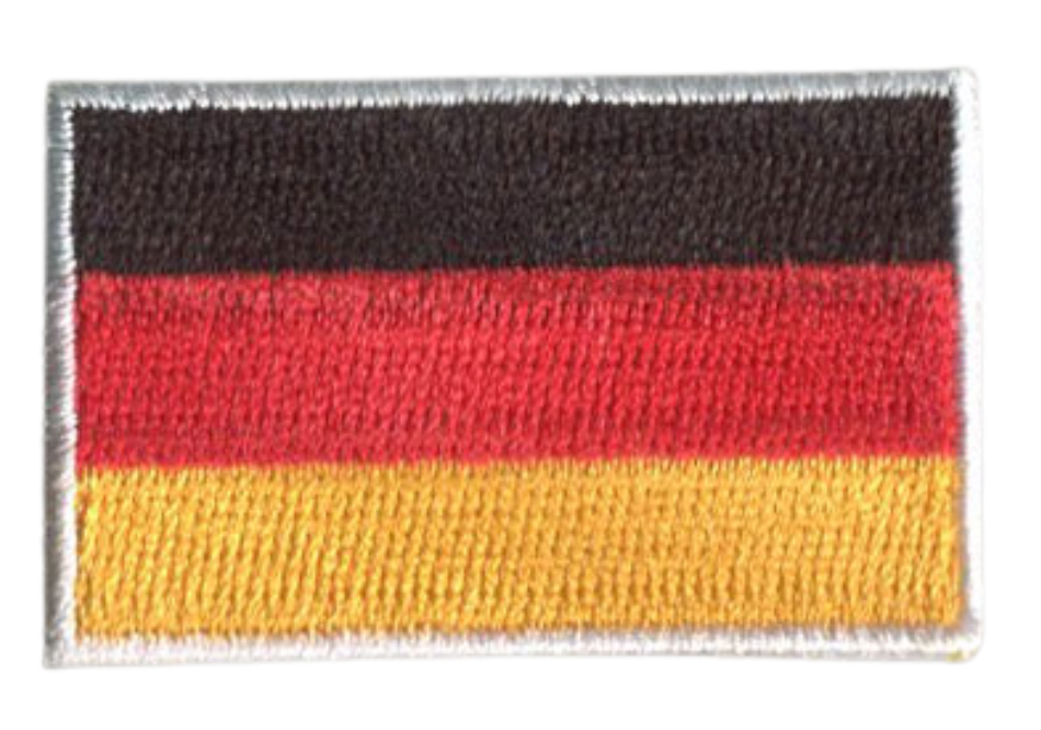 Germany Country MINI Flag 1.8"W x 1.102"Hook Patch