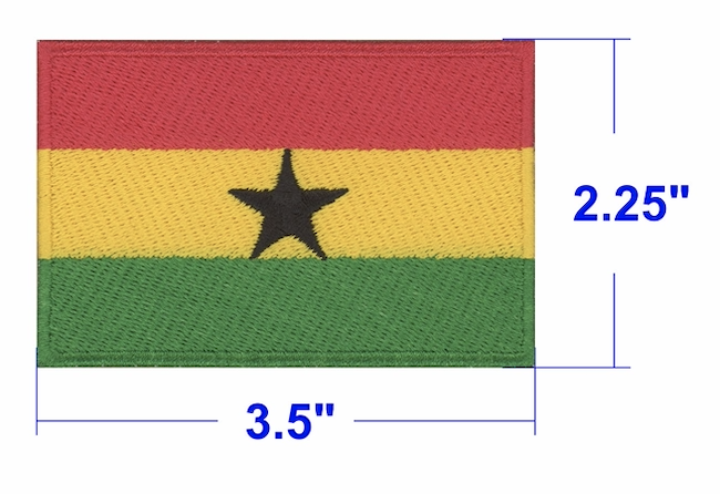 Ghana Country Flag Hook Patch