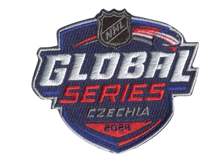 Official Licensed Global Series NHL Czechia-2024 3.5”W x 3”H, Full Embroidery Hook Patch