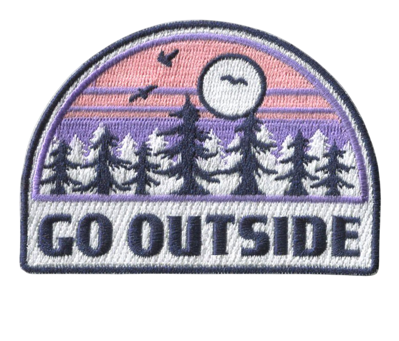 Go Outside Patch 2. 5"H x 3.5" W (Not an Iron-on Patch)