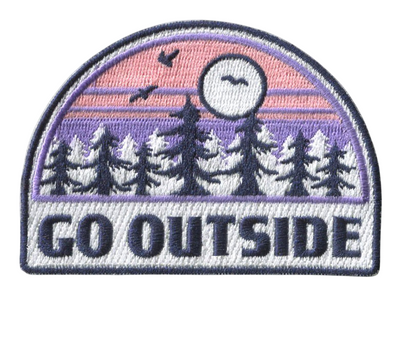 Go Outside Patch 2. 5"H x 3.5" W (Not an Iron-on Patch)