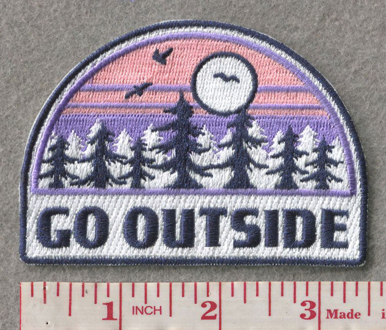 Go Outside Patch 2. 5"H x 3.5" W (Not an Iron-on Patch)