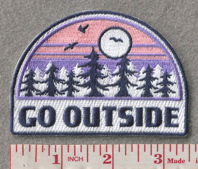 Go Outside Patch 2. 5"H x 3.5" W (Not an Iron-on Patch)