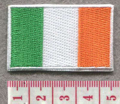 Ireland Country MINI Flag 1.8"W x 1.102"H Hook Patch