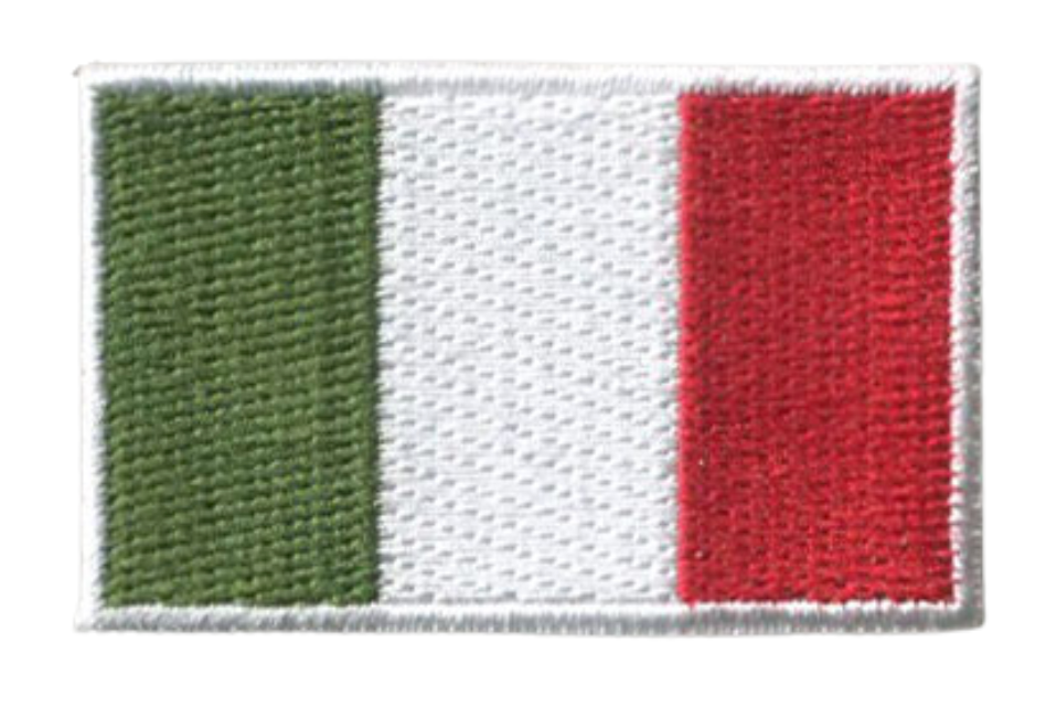 Italy Country MINI Flag 1.8"W x 1.102"H Hook Patch
