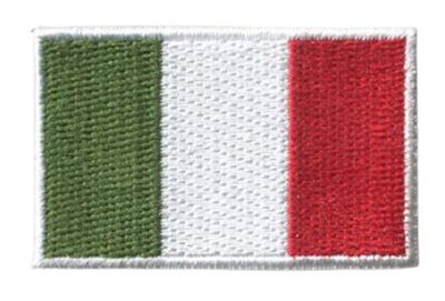 Italy Country MINI Flag 1.8"W x 1.102"H Hook Patch