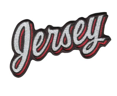 JERSEY Name Patch 3. 75” Wide x 2. 5" tall (Not an Iron-on Patch)