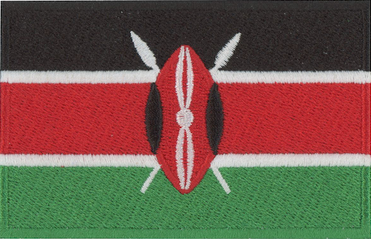 Kenya Country Flag Hook Patch