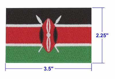Kenya Country Flag Hook Patch