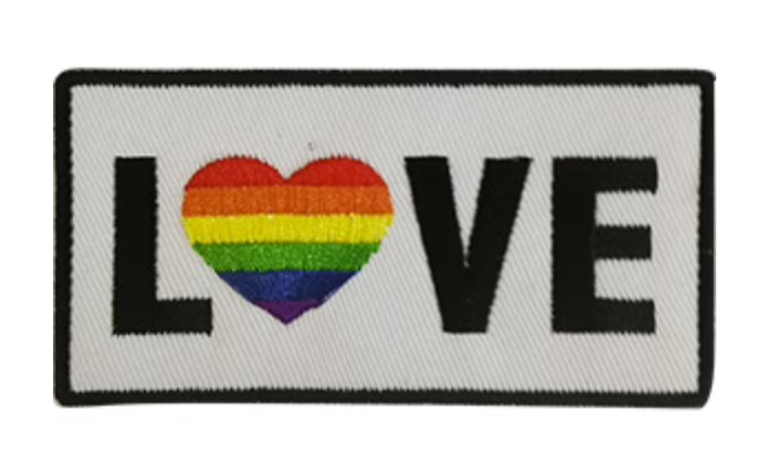 LGBTQ + LOVE 3.75"x 2" Hook Patch