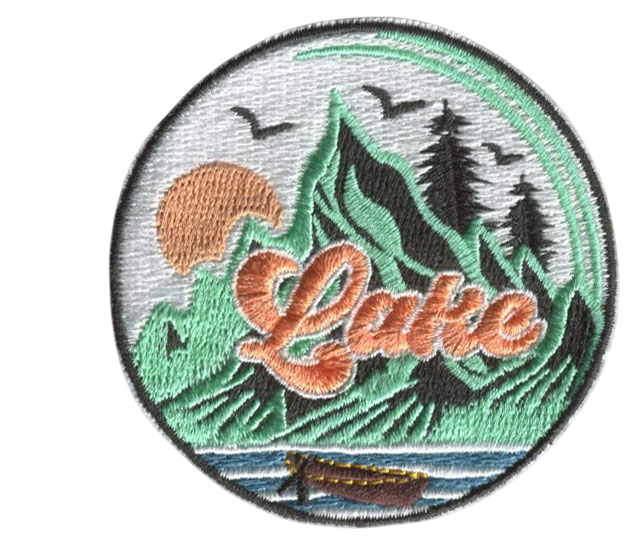 Lake Patch 2. 5" Round (Not an Iron-on Patch)