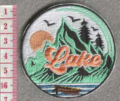 Lake Patch 2. 5" Round (Not an Iron-on Patch)