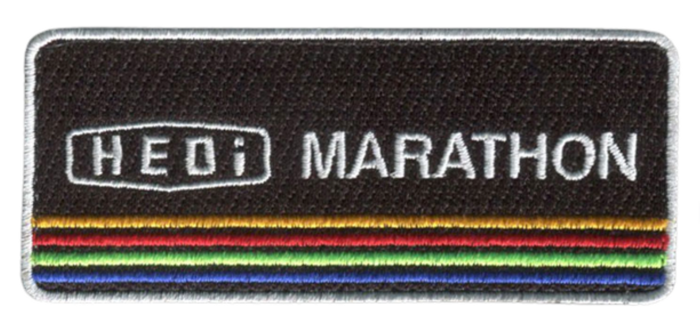 Marathon Running Reflective 3.5"W x 1.5"H Hook Patch