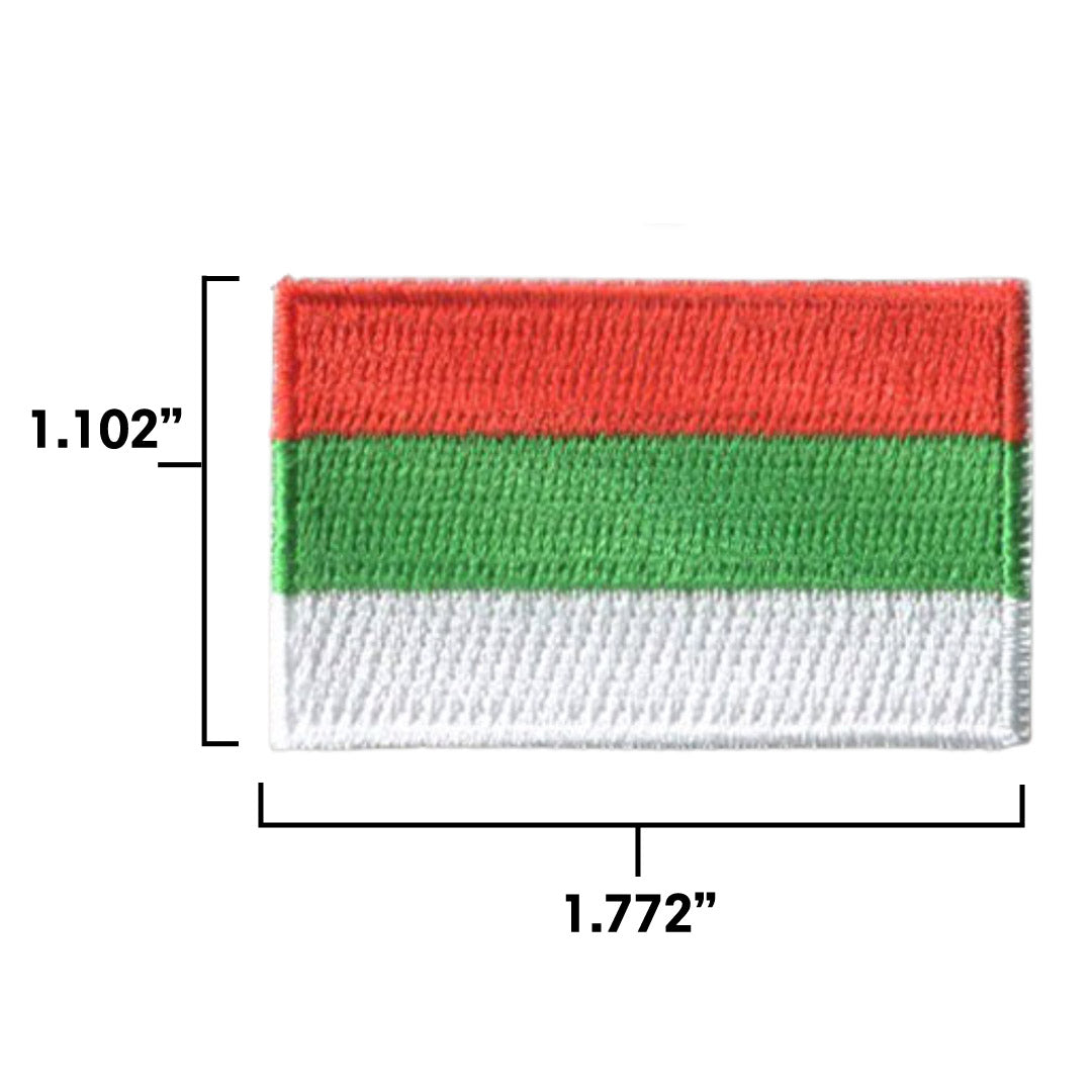 Bulgaria Country MINI Flag 1.8"W x 1.102"H Hook Patch