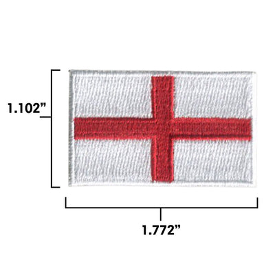 England Country MINI Flag 1.8"W x 1.102"H Hook Patch
