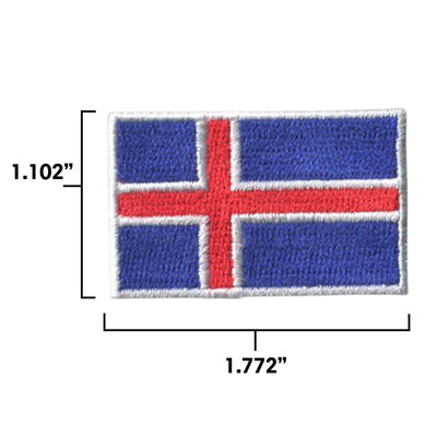Iceland MINI Country Flag 1.8"W x 1.102"H Patch