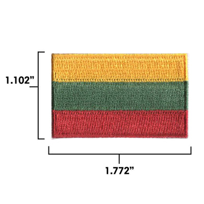 Lithuania Country MINI Flag 1.8"W x 1.102"H Hook Patch