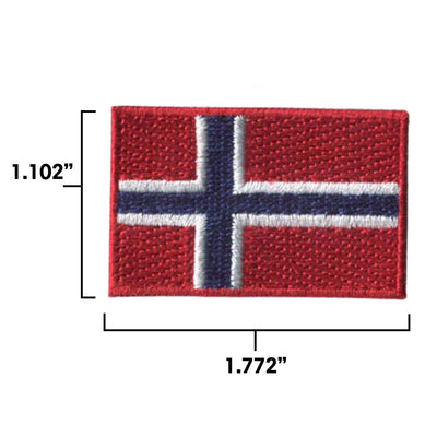 Norway Country MINI Flag 1.8"W x 1.102"H Patch
