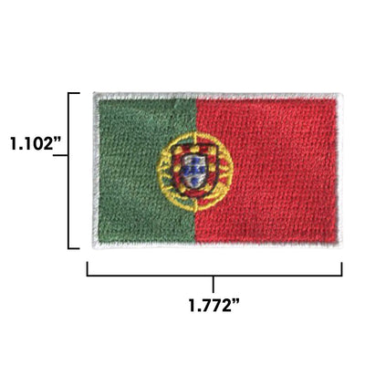 Portugal Country MINI Flag 1.8"W x 1.102"H Patch