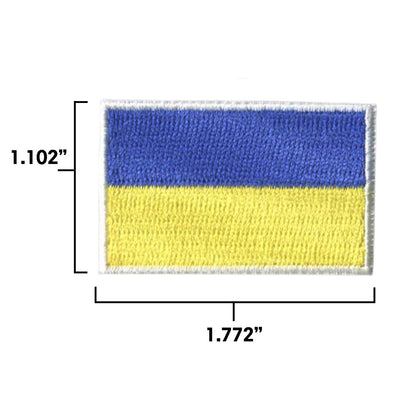 Ukraine Country MINI Flag 1.8"W x 1.102"H Hook Patch