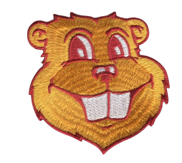 Minnesota Gopher Head 3”H x 3”W Hook Velcro Patch