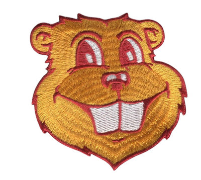 Minnesota Gopher Head 3”H x 3”W Hook Velcro Patch